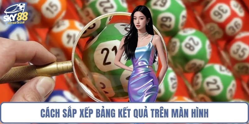 Cách sắp xếp bảng kết quả trên màn hình