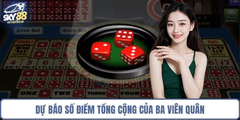 Dự báo số điểm tổng cộng của ba viên quân
